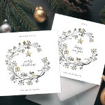 Cartes Pour Fêtes Annuelles Élégante couronne de Kraft bio Joyeux Noël<br><div class="desc">Elégante couronne Kraft bio Joyeux Noël Carte de Noël</div>