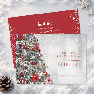Cartes Pour Fêtes Annuelles Élégante entreprise d'arbre de Noël