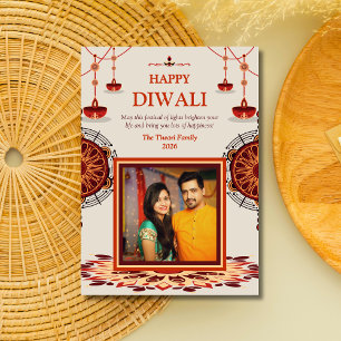 Cartes Pour Fêtes Annuelles Elégante fête des lumières de Mandala Diwali