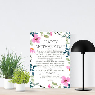 Cartes Pour Fêtes Annuelles élégante fleur élégante simple cadeaux fête de la 