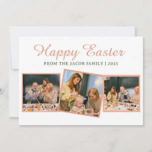 Cartes Pour Fêtes Annuelles élégante Moderne Bénédiction Famille de Pâques Tro