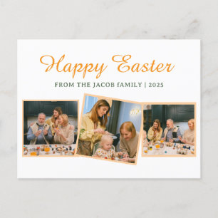 Cartes Pour Fêtes Annuelles élégante Moderne Bénédiction Famille de Pâques Tro