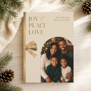 Cartes Pour Fêtes Annuelles Élégante photo de famille chrétienne de Noël
