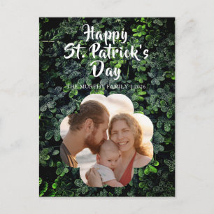 Cartes Pour Fêtes Annuelles Élégante Photo de Trèfle Chanceux St. Patrick