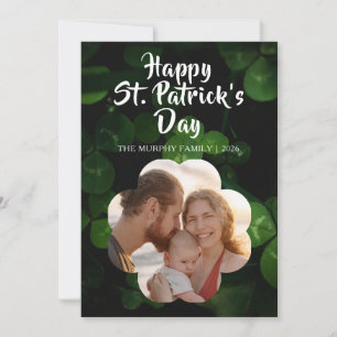 Cartes Pour Fêtes Annuelles Élégante Photo de Trèfle Chanceux St. Patrick