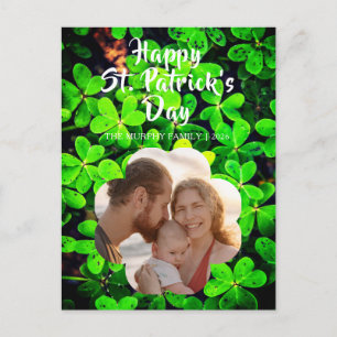 Cartes Pour Fêtes Annuelles Élégante Photo de Trèfle Chanceux St. Patrick