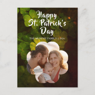 Cartes Pour Fêtes Annuelles Élégante Photo de Trèfle Chanceux St. Patrick