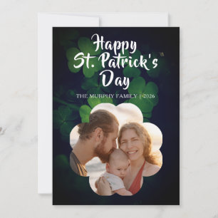 Cartes Pour Fêtes Annuelles Élégante Photo de Trèfle Chanceux St. Patrick