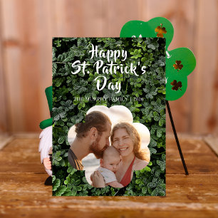 Cartes Pour Fêtes Annuelles Élégante Photo de Trèfle Chanceux St. Patrick