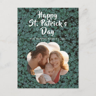 Cartes Pour Fêtes Annuelles Élégante Photo de Trèfle Chanceux St. Patrick