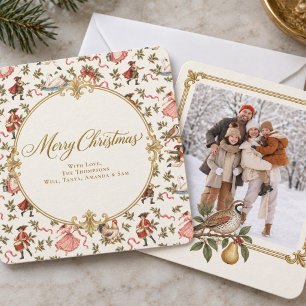Cartes Pour Fêtes Annuelles Élégante Photo Douze jours de Joyeux Noël