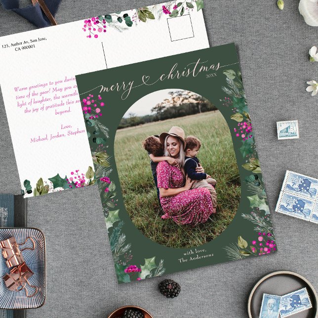 Cartes Pour Fêtes Annuelles Élégante photo Joyeux Noël (Créateur téléchargé)