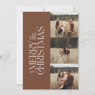 Cartes Pour Fêtes Annuelles Elégante photo moderne minima multi photo botaniqu