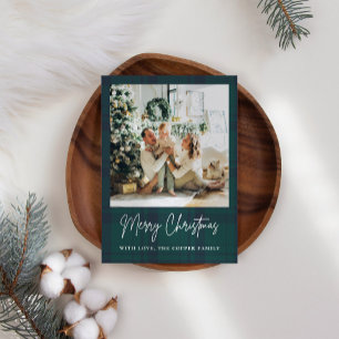 Cartes Pour Fêtes Annuelles Élégante photo Vintage portée Noël