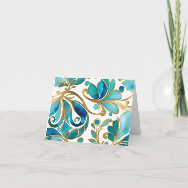 Cartes Pour Fêtes Annuelles Elégante salutation générale (Devant)