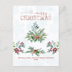 Cartes Pour Fêtes Annuelles Élégante Typographie de Noël Joyeux