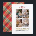 Cartes Pour Fêtes Annuelles Élégante Typographie Moderne 4 Photo Noël<br><div class="desc">Une carte de vacances sophistiquée avec une typographie dorée luxueuse et une disposition en grille moderne à quatre photos. Ce design épuré est parfait pour partager vos souvenirs préférés en famille avec une touche d'élégance.</div>
