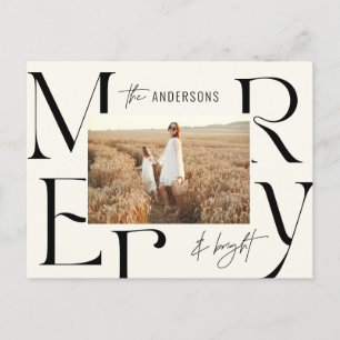 Cartes Pour Fêtes Annuelles Élégante typographie moderne de Noël joyeux