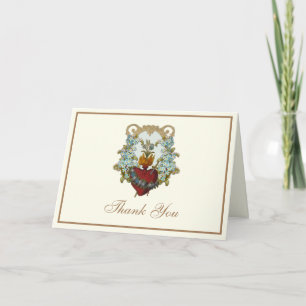 Cartes Pour Fêtes Annuelles Élégante Vierge Marie Religieux Catholique Floral