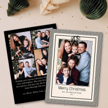Élégantes Rayures Noires de Noël 5 Photo
