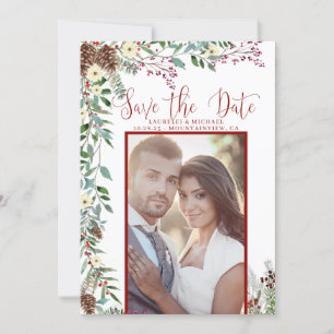 Cartes Pour Fêtes Annuelles Élégantes succursales de vacances Enregistrer la d