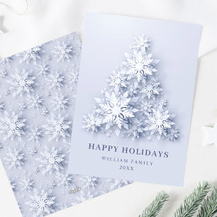 Cartes Pour Fêtes Annuelles Élégants Snowflakes 3D Noël Arbre de Noël Salutati