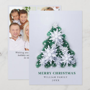 Cartes Pour Fêtes Annuelles Élégants Snowflakes 3D Noël Salutation 3 PHOTO