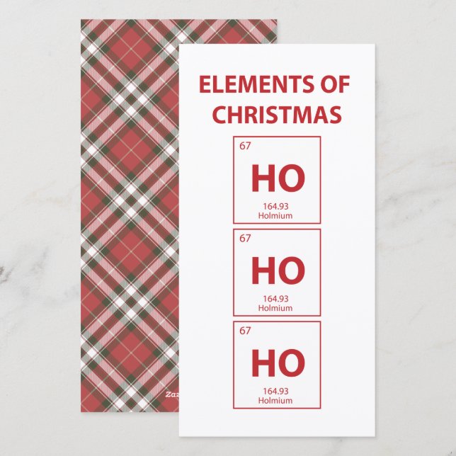 Cartes Pour Fêtes Annuelles Éléments De Noël Drôle (Devant / Derrière)