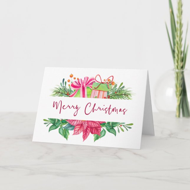 Cartes Pour Fêtes Annuelles Éléments de Noël Joyeux Noël (Devant)