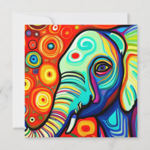 Cartes Pour Fêtes Annuelles Eléphant excentrique