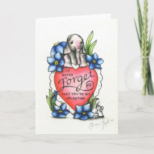 Cartes Pour Fêtes Annuelles Elephant Valentine