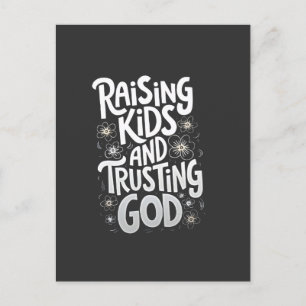 Cartes Pour Fêtes Annuelles Élever des enfants et faire confiance à Dieu Fête