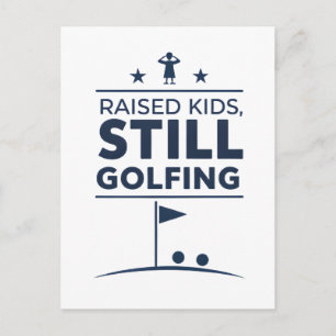 Cartes Pour Fêtes Annuelles Élever des Enfants Toujours au Golf Humour Moderne