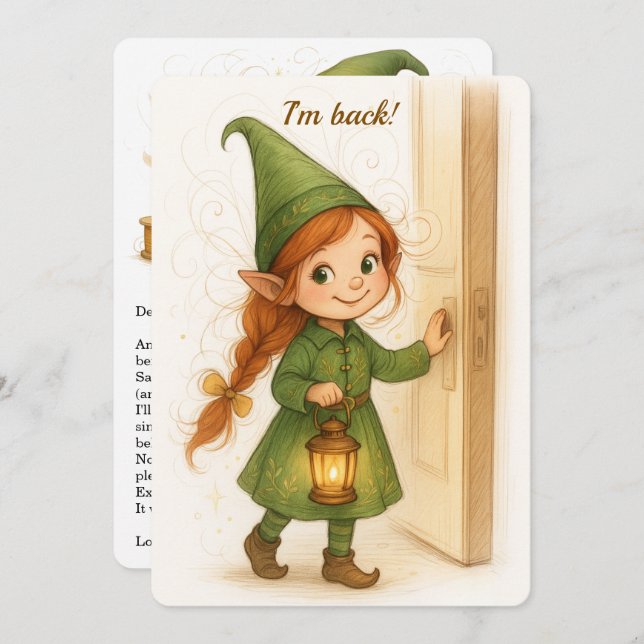 Cartes Pour Fêtes Annuelles Elf Arrival Letter | Special Delivery from the Nor (Devant / Derrière)