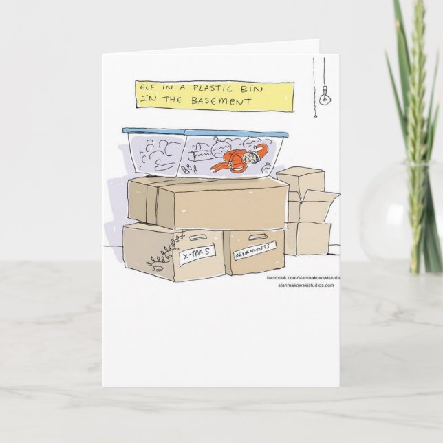 Cartes Pour Fêtes Annuelles elfe (Devant)