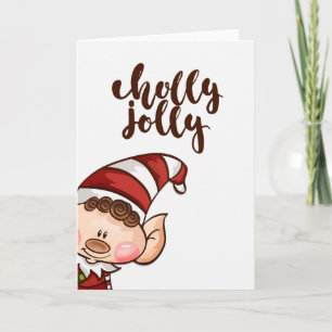 Cartes Pour Fêtes Annuelles Elfe de Noël - "Carte de Noël 03"