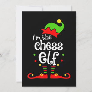 Cartes Pour Fêtes Annuelles elfe d'échecs cadeau de Noël pour la famille et le