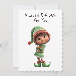 Cartes Pour Fêtes Annuelles Elfe Enchanté   Magie de Noël au Pôle Nord