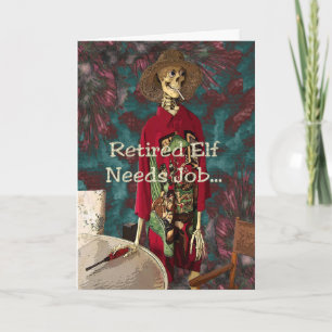 Cartes Pour Fêtes Annuelles Elfe retraité