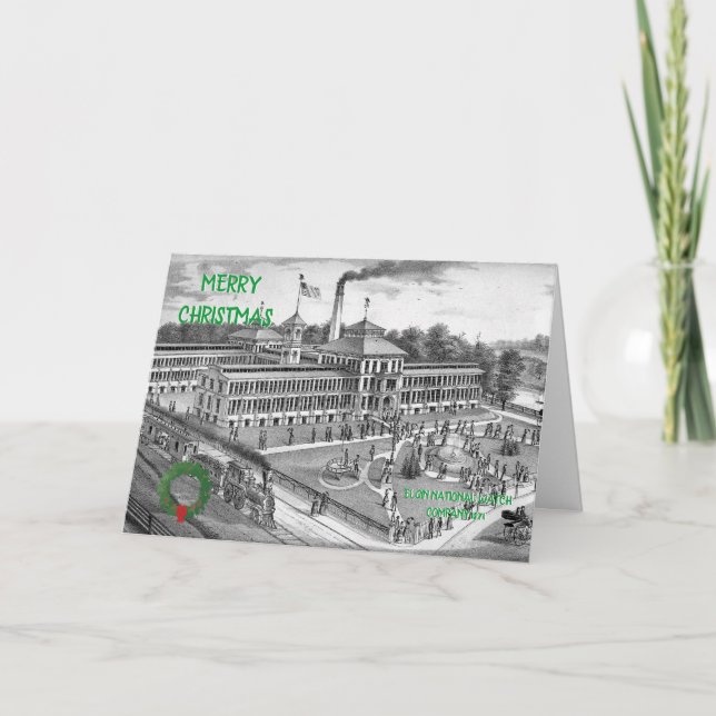 CARTES POUR FÊTES ANNUELLES ELGIN NATIONAL WATCH COMPANY ELGIN ILLINOIS 1871 (Devant)