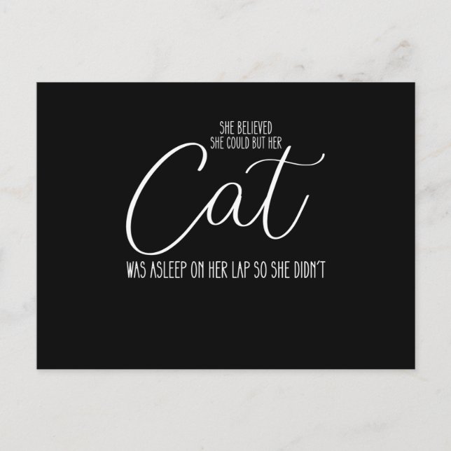 Cartes Pour Fêtes Annuelles Elle Croyait Qu'Elle Le Pouvait, Mais Son Chat Éta (Devant)