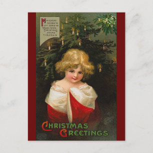 Cartes Pour Fêtes Annuelles Ellen H. Clapsaddle - Christmas Girl