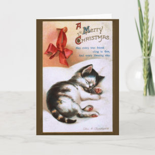 Cartes Pour Fêtes Annuelles Ellen H. Clapsaddle : Christmas Kitten