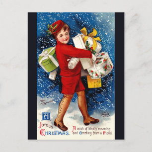 Cartes Pour Fêtes Annuelles Ellen H. Clapsaddle - Fille de shopping de Noël