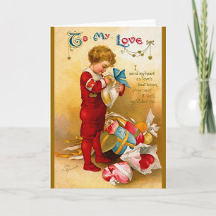 Cartes Pour Fêtes Annuelles Ellen H. Clapsaddle : J'envoie mon coeur