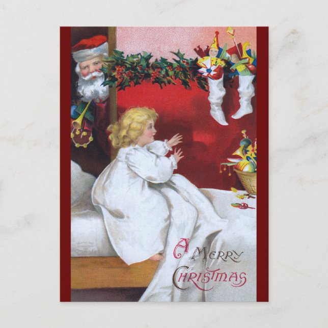 Cartes Pour Fêtes Annuelles Ellen H. Clapsaddle : regarder Père Noël (Devant)