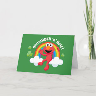 Cartes Pour Fêtes Annuelles Elmo Shamrock 'n' Roll Arc-en-ciel
