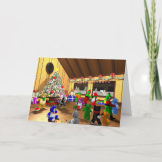 Cartes Pour Fêtes Annuelles Elves et Bears