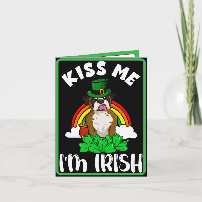 Cartes Pour Fêtes Annuelles Embrasse-moi Je suis Irlandais, Funny St. Patricks (Devant)