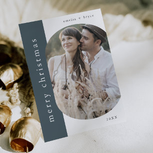 Cartes Pour Fêtes Annuelles EMELIA Blue Xmas Salutation photo Joyeux Noël